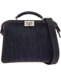 Fendi - 'Peekaboo Iseeu Mini' Handbag With Iconic Twist Lock - Lyst