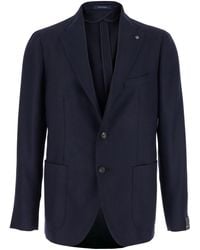 Tagliatore - Single-Breasted Jacket With Notched Revers - Lyst