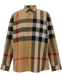 Burberry - 'Summerton' Shirt With Vintage Check Print - Lyst