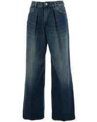 Haikure - Jeans With Logo Patch On The Back And Faded Effect - Lyst