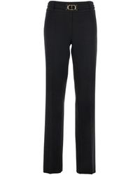Twinset - Pants With Belt With Buckle And Belt Loops - Lyst