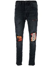 Purple Brand - Brand Skinny Jeans With Print And Rips - Lyst