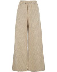 Fendi - Pantalone Con Vita Elasticizzata E Gamba Ampia - Lyst
