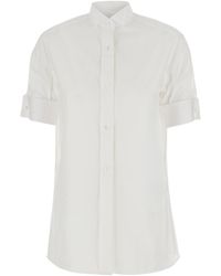 Maison Margiela - Shirt With Classic Collar And Short Sleeves - Lyst