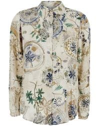 Momoní - Shirt With Classic Collar And Long Sleeves - Lyst