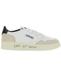 Autry - 'Medalist Low' Low Top Sneakers With Side Logo Detail - Lyst