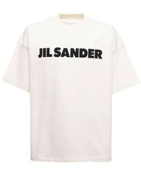 Jil Sander - 'S Oversize Cotton T-Shirt With Logo Print - Lyst
