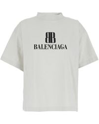 Balenciaga - T-Shirt With Printed Logo - Lyst