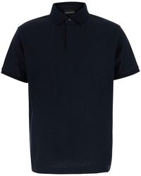 Emporio Armani - T-Shirt Jacquard Cotton T-Shirts - Lyst