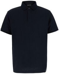 Emporio Armani - Polo Shirt With Classic Collar And Logo Embroidery - Lyst