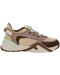 Fendi - 'Flow' Sneakers With Logo Label On The Back And Drawstring Closure - Lyst