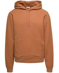 Saint Laurent - Hoodie And Tonal Logo Embroidery - Lyst