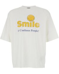DSquared² - Crewneck T-Shirt With Print On The Front - Lyst