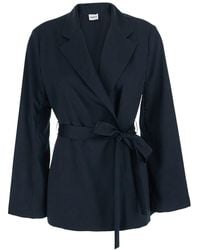 P.A.R.O.S.H. - P.A.R.O..H. Double-Breasted Jacket With Notched Revers And Front Belt - Lyst