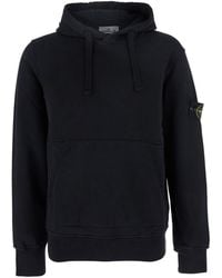 Stone Island - Felpa Con Cappuccio Con Coulisse E Patch Logo Sulla Manic - Lyst