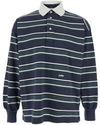 Autry - Polo Shirt With Classic Collar And All-Over Striped Motif - Lyst