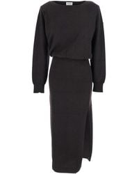 P.A.R.O.S.H. - Dress With Boat Neck - Lyst