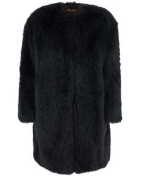 Max Mara - 'Eros' Fur Coat With Front Concealed Closure - Lyst