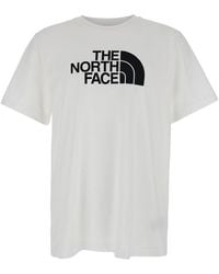 The North Face - T-Shirt With Maxi Logo Printed On The Front And B - Lyst