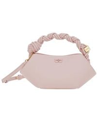Ganni - 'Bou' Mini Handbag With Braided Top Handle And Adjustable A - Lyst