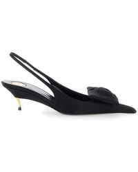 Saint Laurent - Satin Dakota Slingback Pumps 50 - Lyst