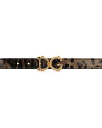 Dolce & Gabbana - Dg Barocco Leather Belt - Lyst