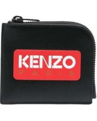KENZO - Logo Print Zip-up Wallet - Lyst