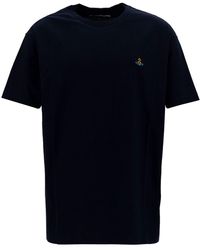 Vivienne Westwood - Crewneck T-Shirt With Orb Embroidery - Lyst