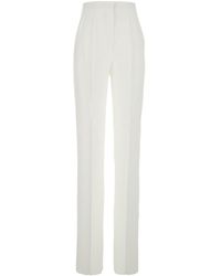 Max Mara - 'Aversa' Pants With Pleated Details And Back Logo - Lyst