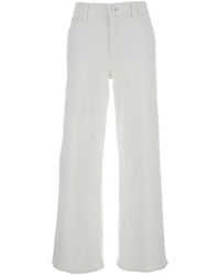 FRAME - 'Le Slim Palazzo' Jeans With Belt Loops And Wide Leg - Lyst