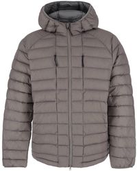 Hiking Patrol - Down Jacket With Hood And Front Closure - Lyst