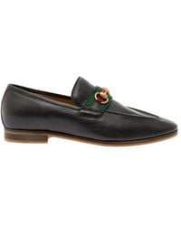 Gucci - 'paride' Loafers With Web And Horsebit Detail In Leather - Lyst