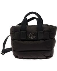 Moncler - 'Mini Caradoc' Tote Bag With Logo Patch - Lyst
