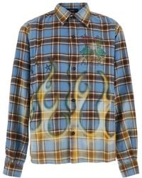 Amiri - Shirt With All-Over Stripe Motif And Logo On The Front And Back - Lyst