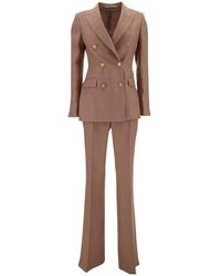 Tagliatore - Light Double-Breasted Suit With Golden Buttons - Lyst