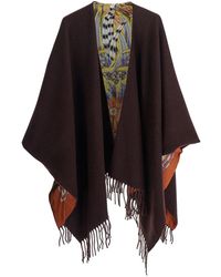 Ferragamo - Cape With Fringed Hem - Lyst