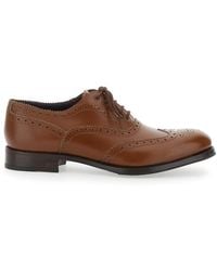 Lidfort - Lace-Up Shoes With Front Lace Closure And Low Heel - Lyst