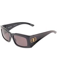 Balenciaga - Black Sunglasses With Maxi Frame And Gold-tone Hardware In Acetate Woman - Lyst