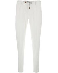 Eleventy - Pants With Elastic Drawstring Waist And Tapered Leg In - Lyst