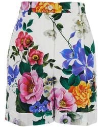 Dolce & Gabbana - Bermuda Shorts With All-Over Floral Pattern - Lyst
