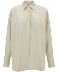 Jil Sander - Shirt With Classic Collar And Concealed Closure - Lyst