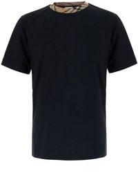 Burberry - 'Ryan' T-Shirt With Collar With Check Motif - Lyst
