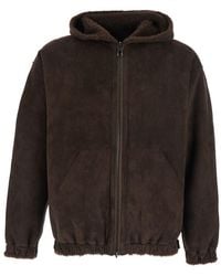 VALENTINI 1972 - Shearling With Fixed Hood And Elastic Hem - Lyst