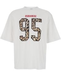 DSquared² - T-Shirt With Maxi Logo On The Front - Lyst