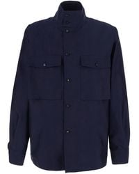 Bottega Veneta - Jacket With High Collar And Front Pockets - Lyst