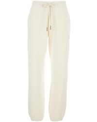 Moncler - Pants With Elastic Drawstring Waist And Logo Patch On Th - Lyst