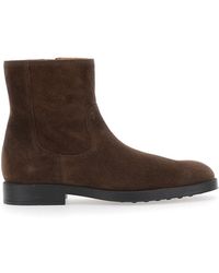 Tod's - Stivaletto Zip Camoscio - Lyst