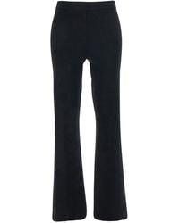 Twinset - Flared Pants With Logo Plaque On The Rear - Lyst