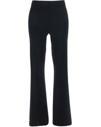 Twinset - Flared Pants With Logo Plaque On The Rear - Lyst