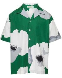 Valentino - 'Flower Portrait' Bowling Shirt - Lyst